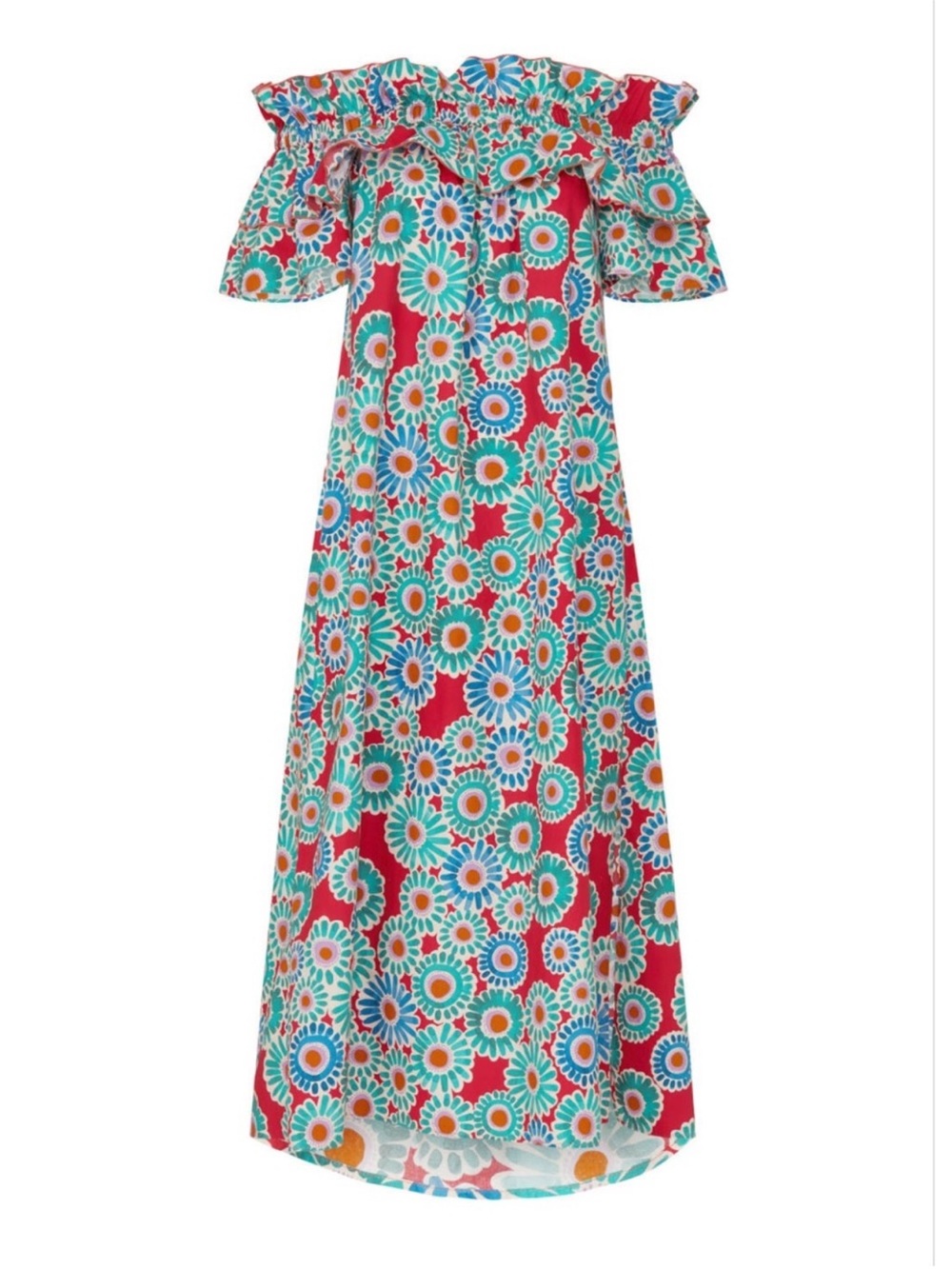 La DoubleJ Breakfast Crazy Daisy Maxi Dress Size M - Picture 5 of 10